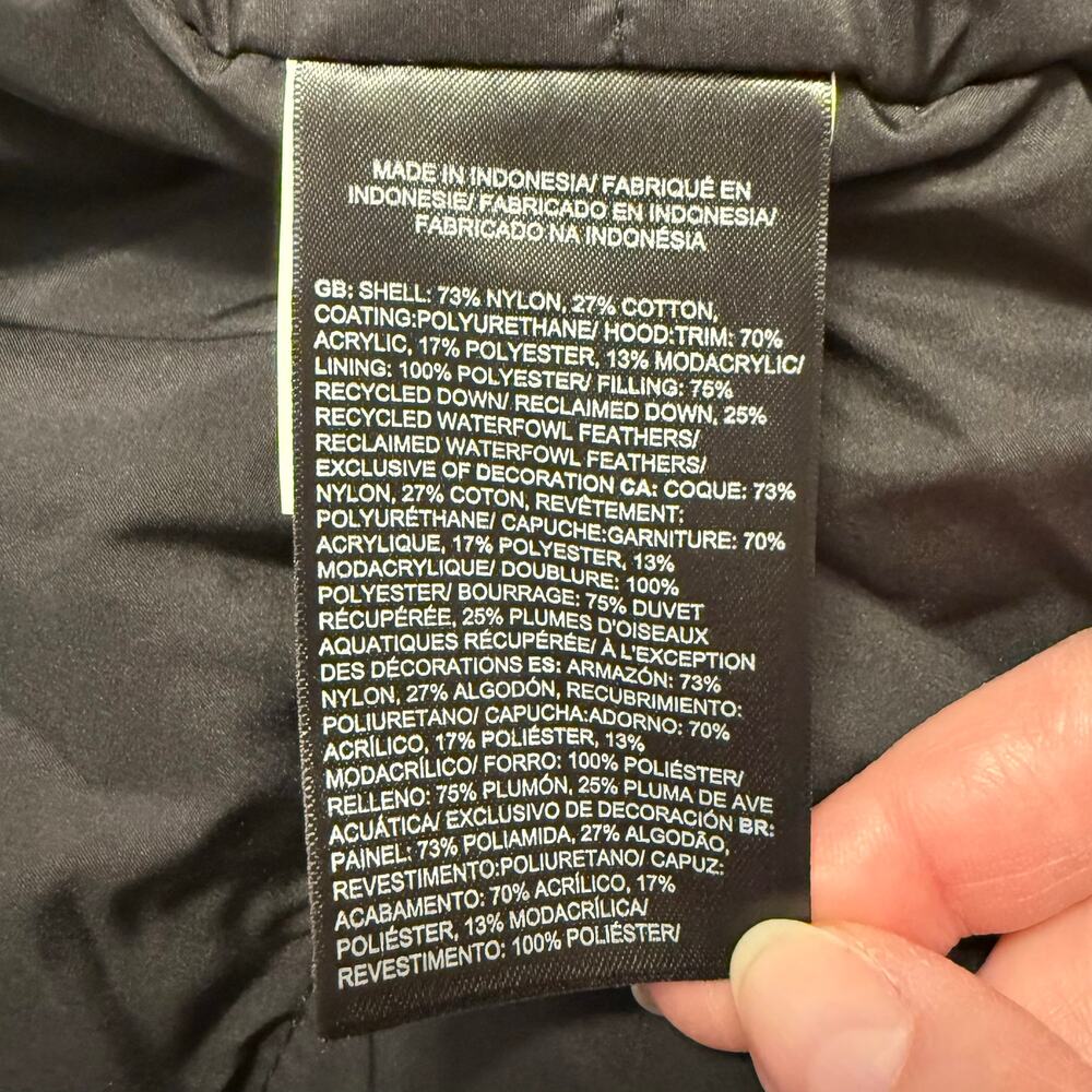 The North Face Arctic Parka 550 Down Knee Length Faux Fur Trim BLK Women’s Large - Picture 8 of 12